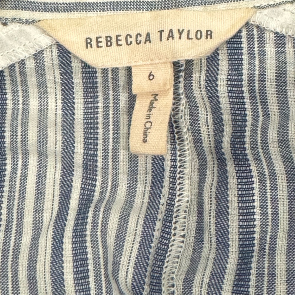 Rebecca Taylor Striped Ruffle Dress - Picture 10 of 12